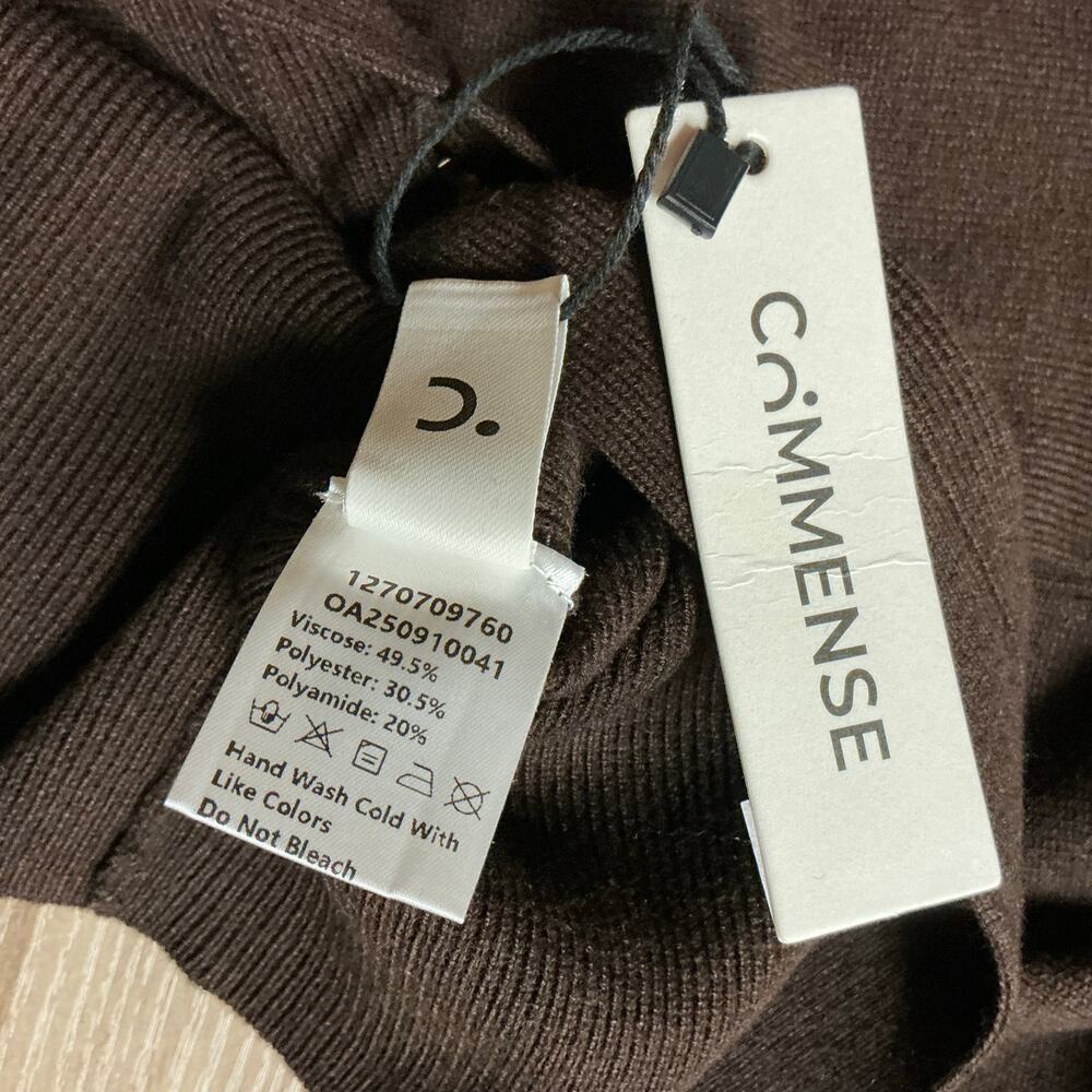 Commense Metal Button Knit Cardigan Dark Brown Size M - Picture 4 of 9